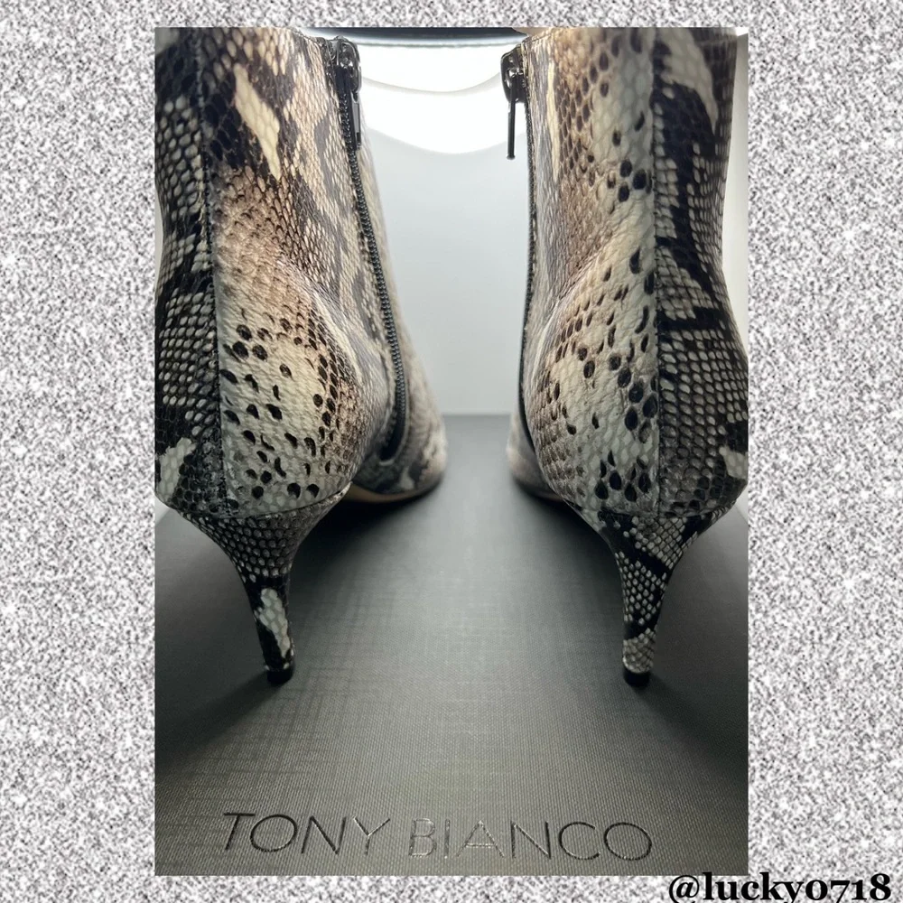 Tony Bianco NWT Gessy Bootie in Natural Snake Sz 7 - Picture 6 of 14